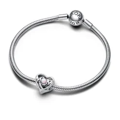 Pandora Charms<Charm Mum et Cœur Ajouré