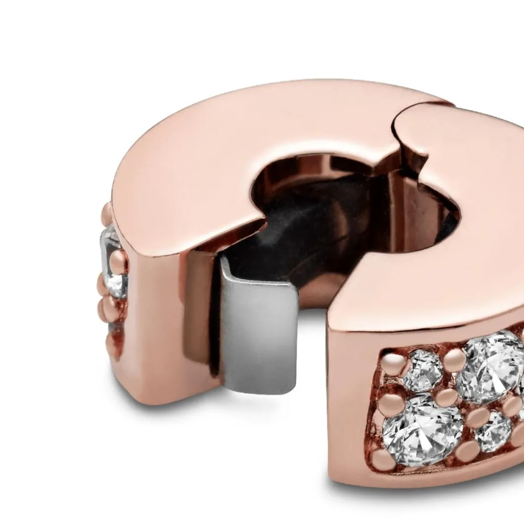 Pandora Charms<Charm 781817CZ - Charm Clip Élégance Brillante