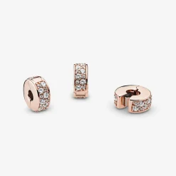 Pandora Charms<Charm 781817CZ - Charm Clip Élégance Brillante
