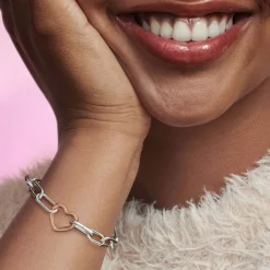 Pandora Charms<Charm ME Connecteur Cœur - Rose gold