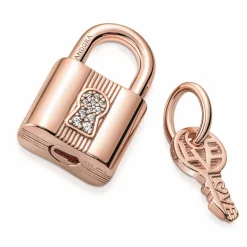 Pandora Charms<Charm moments Cadenas & clé - Rose gold