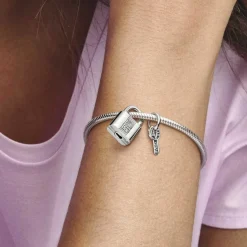 Pandora Charms<Charm Moments Cadenas & Clé - Argent