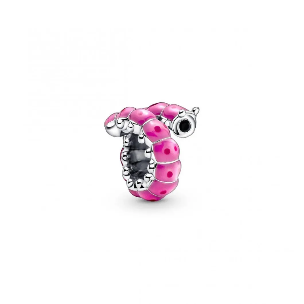 Pandora Charms<Charm Moments Chenille Rose enroulée - Argent 925/1000ᵉ