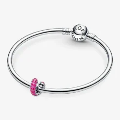 Pandora Charms<Charm Moments Chenille Rose enroulée - Argent 925/1000ᵉ