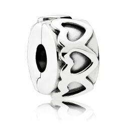 Pandora Charms<Charm Moments de vie 791978 - Charm Clip Frandole de Coeurs Femme
