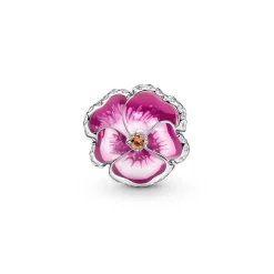 Pandora Charms<Charm Moments floral Rose avec cristaux scintillants - Argent 925/1000ᵉ