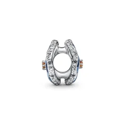 Pandora Charms<Charm Moments floral bleue avec cristaux scintillants - Argent 925/1000ᵉ