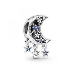 Pandora Charms<Charm Moments Étoile & Croissant de Lune - Argent