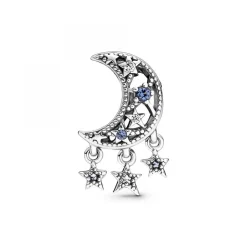 Pandora Charms<Charm Moments Étoile & Croissant de Lune - Argent