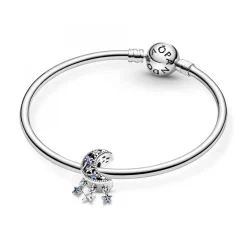 Pandora Charms<Charm Moments Étoile & Croissant de Lune - Argent