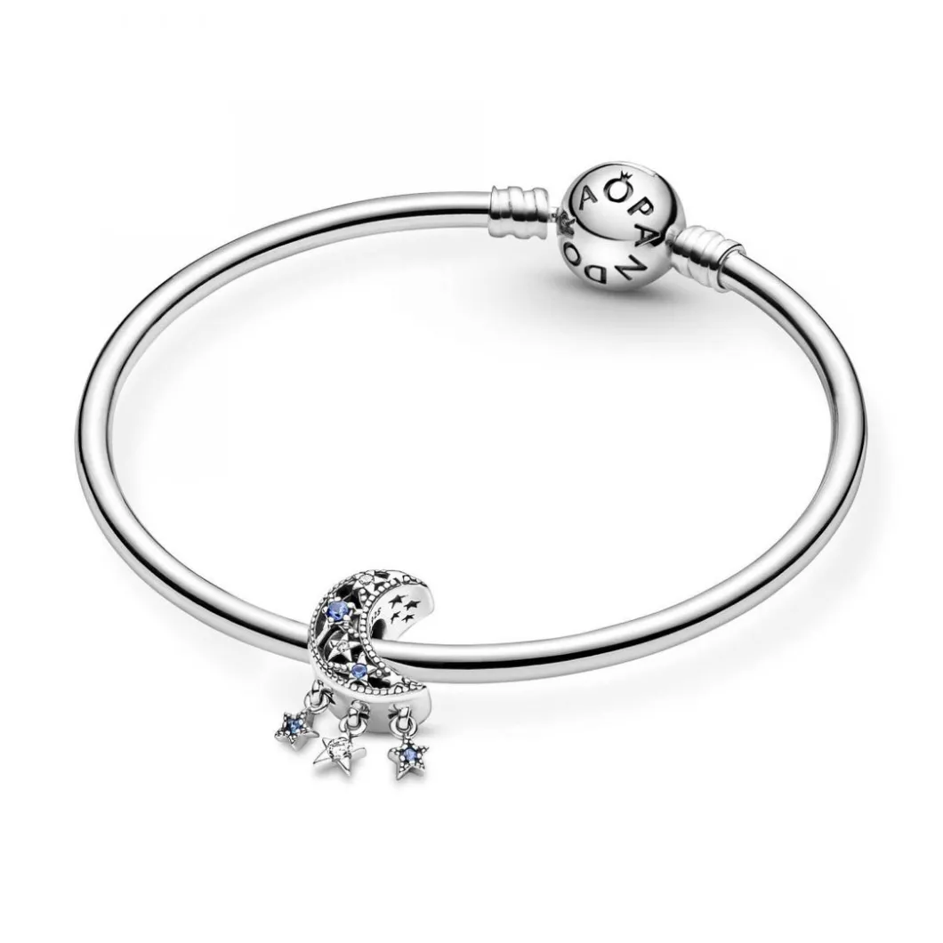Pandora Charms<Charm Moments Étoile & Croissant de Lune - Argent