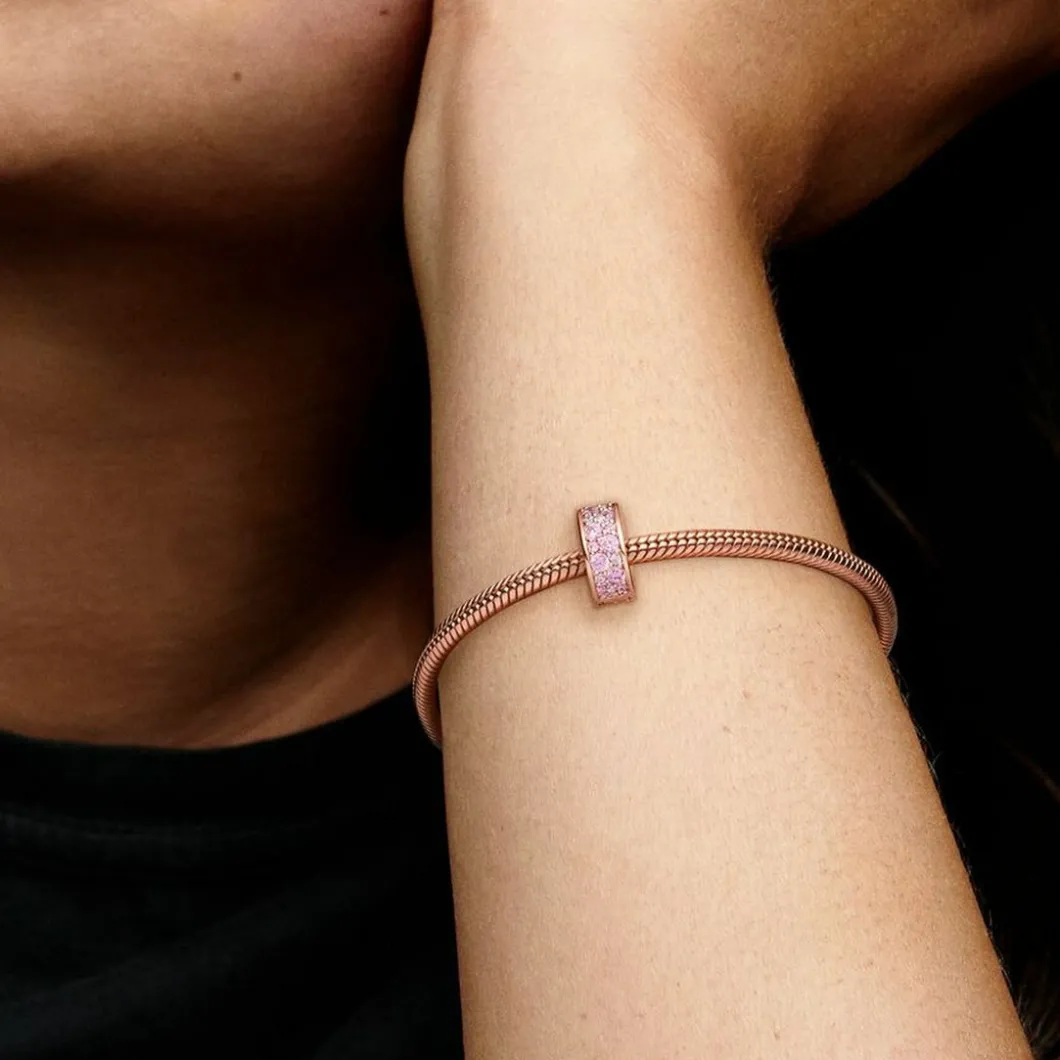 Pandora Charms<Charm 781817PCZ - Charm Clip Élégance Brillante Rose Femme