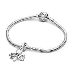 Pandora Charms<Charm Pendant Biberon et Chaussures Bébé Moments