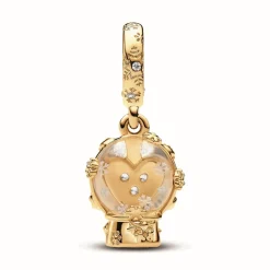 Pandora Charms<Charm Pendant Boule de Neige Cœur et Flocon - Moments