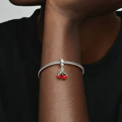 Pandora Charms<Charm Pendant Cerises Asymétriques -