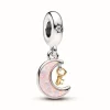 Pandora Charms<Charm Pendant Clé et Lune Bimatière - Moments