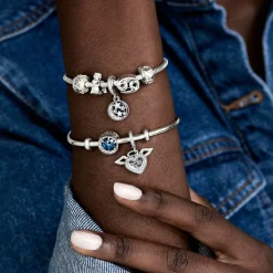 Pandora Charms<Charm Pendant Cœur et Ailes d'Ange Moments