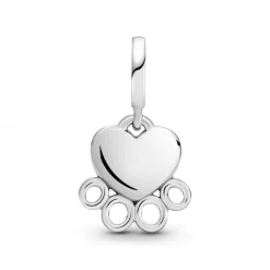 Pandora Charms<Charm Pendant Cœur et Empreinte de Pattes Passions - Argent