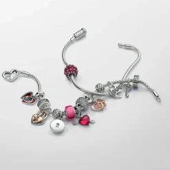 Pandora Charms<Charm Pendant Cœur Infini Fête des mères - Métal Doré à l'or Rose fin 585/1000