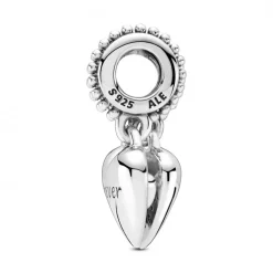 Pandora Charms<Charm Pendant Cœur Séparable Tante & Nièce People - Argent