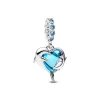 Pandora Charms<Charm Pendant Dauphins Verre de Murano Bleu 793924C01