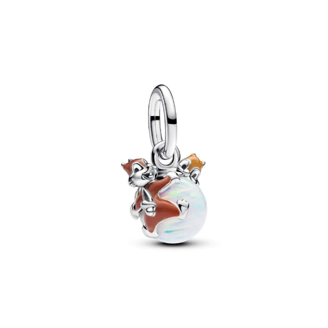 Pandora Charms<Charm Pendant Disney Boule de Noël Tic et Tac