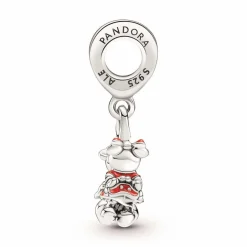 Pandora Charms<Charm pendant Disney x baiser Mickey & Minnie - Argent