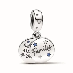 Pandora Charms<Charm Pendant Double Amour Familial - Moments