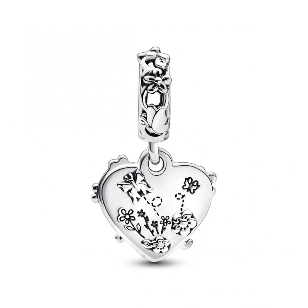 Pandora Charms<Charm Pendant Double Multicolore Disney Winnie l’Ourson et Porcinet