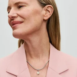 Pandora Charms<Charm Pendant Double Rose Épanouie Blanche