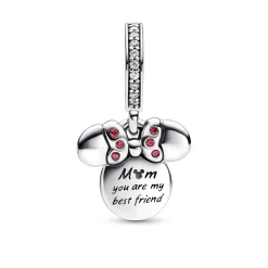 Pandora Charms<Charm Pendant Double Silhouette de Minnie - Disney X
