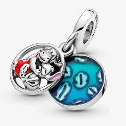 Pandora Charms<Charm Pendant Lilo & Stitch Disney x - Argent