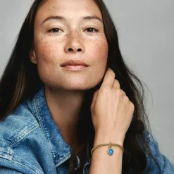 Pandora Charms<Charm Pendant Main de Fatma Bleu Opalescent