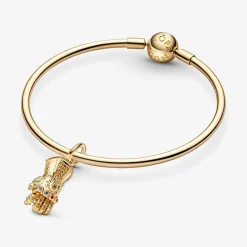 Pandora Charms<Charm pendant Marvel x Gant de l'infini - Doré