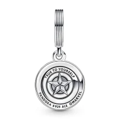 Pandora Charms<Charm pendant Marvel x The Avengers Bouclier Captain America - Argent 925/1000ᵉ