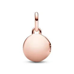 Pandora Charms<Charm Pendant Médaillon Amour Ouvrable et Gravable Doré Rose