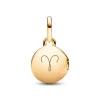 Pandora Charms<Charm Pendant Médaillon Amour Ouvrable et Gravable Doré