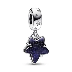 Pandora Charms<Charm Pendant Murano Étoile Céleste et Galaxie Moments