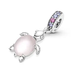 Pandora Charms<Charm Pendant Murano Tortue de Mer Rose -
