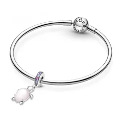 Pandora Charms<Charm Pendant Murano Tortue de Mer Rose -