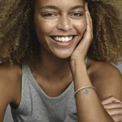 Pandora Charms<Charm Pendant Moments - Double Cœur et Étoiles Filantes Célestes