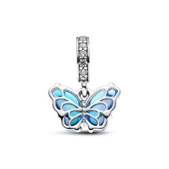 Pandora Charms<Charm Pendant Papillon Murano Bleu