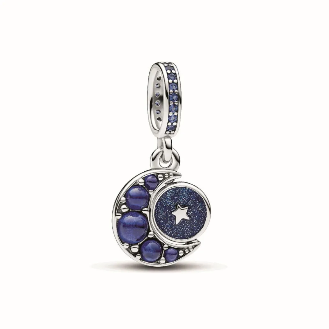 Pandora Charms<Charm Pendant Rotatif Lune Scintillante - Moments