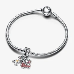 Pandora Charms<Charm Pendant Séparable Disney Le Roi Lion Timon et Pumbaa