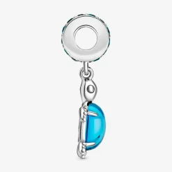 Pandora Charms<Charm Pendant Tortue de Mer en Verre de Murano Passions - Argent