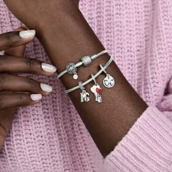 Pandora Charms<Charm Pendant Trèfle à Quatre Feuilles Moments - Argent