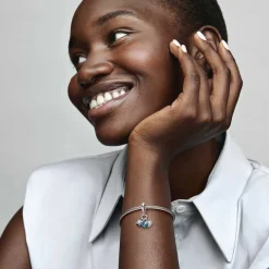 Pandora Charms<Charm Pendant Triple Appareil Photo, Cœur et Boussole