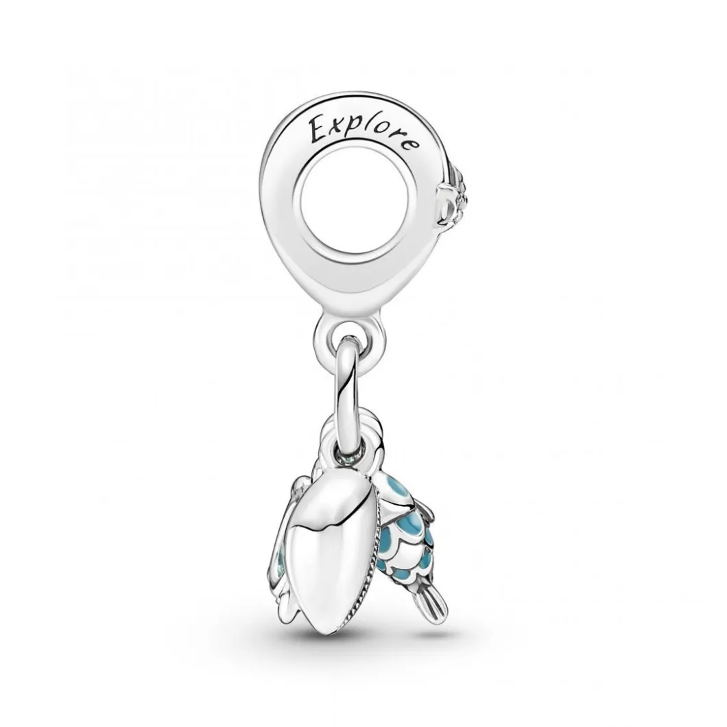Pandora Charms<Charm Pendant Triple Poisson, Tortue de Mer et Conque -