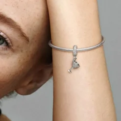 Pandora Charms<Charm Pendant Verre à Cocktail Pavé Moments
