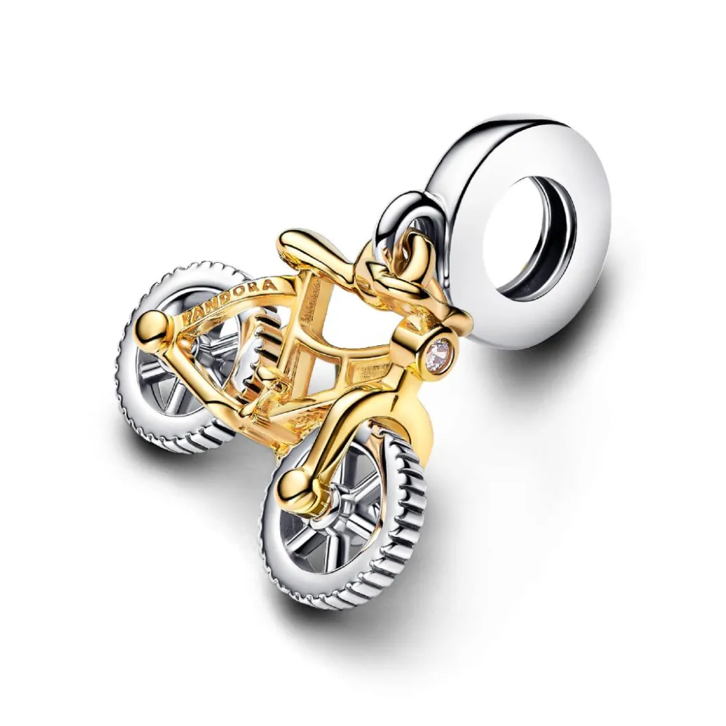 Pandora Charms<Charm Pendant Vélo à Roues Mobiles Bimatière